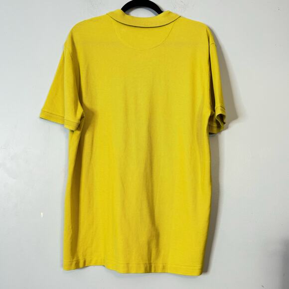ATM Men's Pima Cotton Short Sleeve Knit Polo Shirt Collared Yellow Size XL - Picture 2 of 6